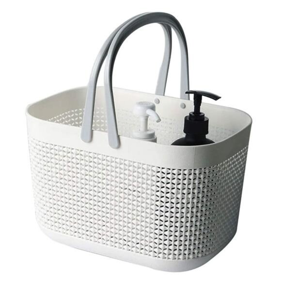 Other - Plastic Bathroom Storage Basket with Handle, for Storing Bathroom Body Wash,
